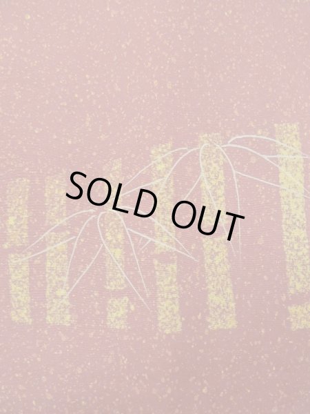 画像6: M0627H  羽織 女性用着物  シルク（正絹）  淡い えんじ, 竹 【中古】 【USED】 【リサイクル】 ★★★★☆ (6)