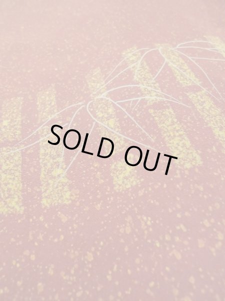 画像8: M0627H  羽織 女性用着物  シルク（正絹）  淡い えんじ, 竹 【中古】 【USED】 【リサイクル】 ★★★★☆ (8)