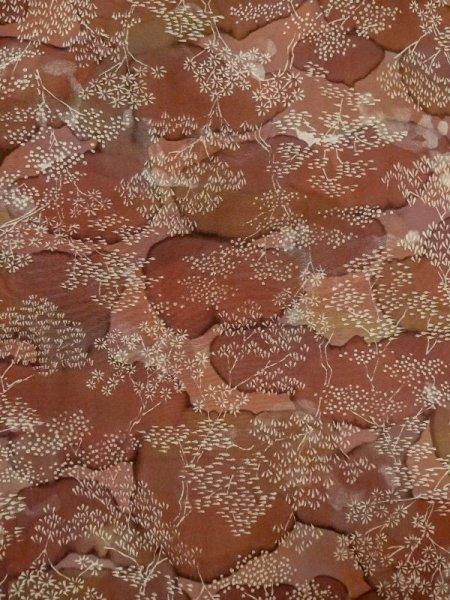 画像3: M0627J Mint  羽織 女性用着物  シルク(正絹)   オリーブ, 花 【中古】 【USED】 【リサイクル】 ★★★★☆ (3)