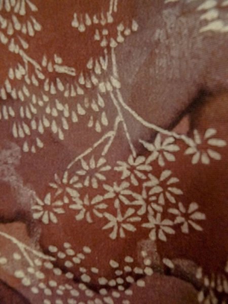 画像6: M0627J Mint  羽織 女性用着物  シルク(正絹)   オリーブ, 花 【中古】 【USED】 【リサイクル】 ★★★★☆ (6)