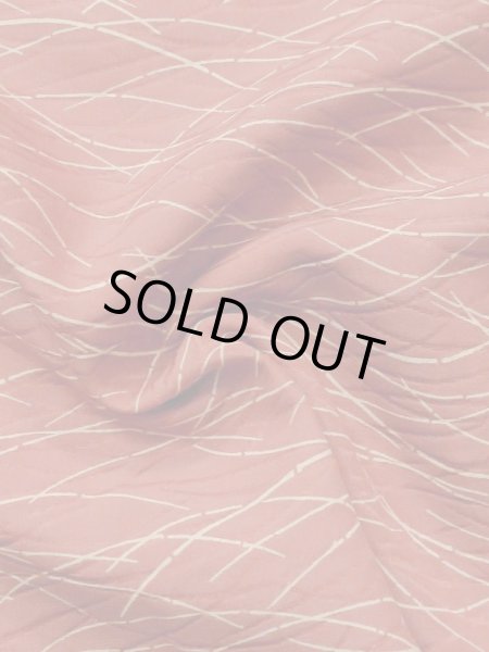 画像10: M0627T  羽織 女性用着物  シルク(正絹)   朱赤, 芝草 【中古】 【USED】 【リサイクル】 ★★★☆☆ (10)