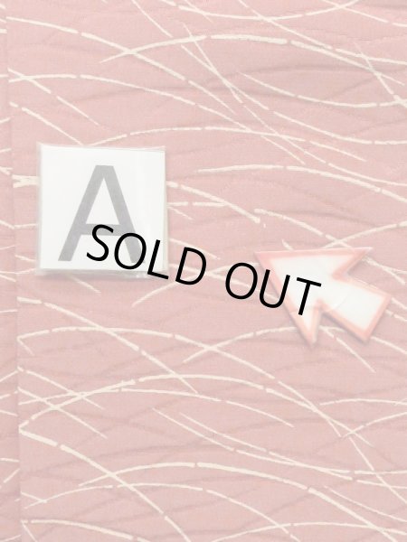 画像13: M0627T  羽織 女性用着物  シルク(正絹)   朱赤, 芝草 【中古】 【USED】 【リサイクル】 ★★★☆☆ (13)