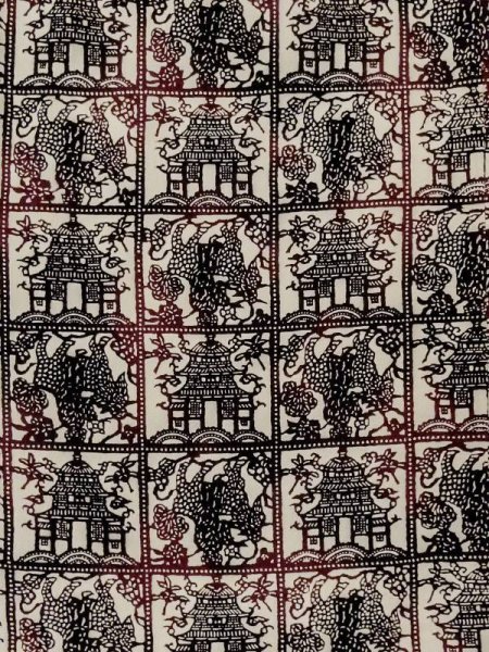 画像4: M0627W  羽織 女性用着物 人と馬 シルク(正絹)   アイボリー, 寺 【中古】 【USED】 【リサイクル】 ★★★☆☆ (4)