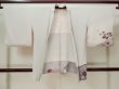 画像1: M0627X  羽織 女性用着物  シルク（正絹）  薄い 灰色, 花 【中古】 【USED】 【リサイクル】 ★★☆☆☆ (1)
