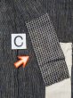 画像14: M0704C  単衣 男性用着物  綿麻  深い 灰色, 線 【中古】 【USED】 【リサイクル】 ★☆☆☆☆ (14)