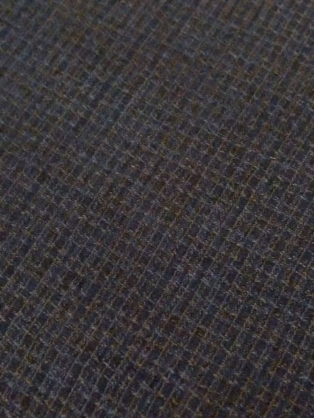 画像7: M0704H  夏物 男性用着物  シルク(正絹)   黒, チェック柄 【中古】 【USED】 【リサイクル】 ★☆☆☆☆ (7)