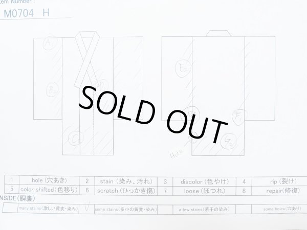 画像11: M0704H  夏物 男性用着物  シルク（正絹）   黒, チェック柄 【中古】 【USED】 【リサイクル】 ★☆☆☆☆ (11)