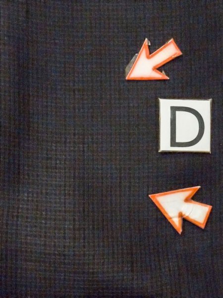 画像15: M0704H  夏物 男性用着物  シルク(正絹)   黒, チェック柄 【中古】 【USED】 【リサイクル】 ★☆☆☆☆ (15)