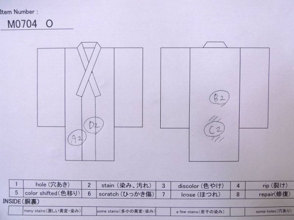 画像9: M0704O  単衣 男性用着物  シルク(正絹)   灰色, 抽象的模様 【中古】 【USED】 【リサイクル】 ★★★☆☆ (9)