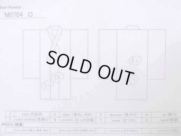 画像9: M0704O  単衣 男性用着物  シルク（正絹）   灰色, 抽象的模様 【中古】 【USED】 【リサイクル】 ★★★☆☆ (9)