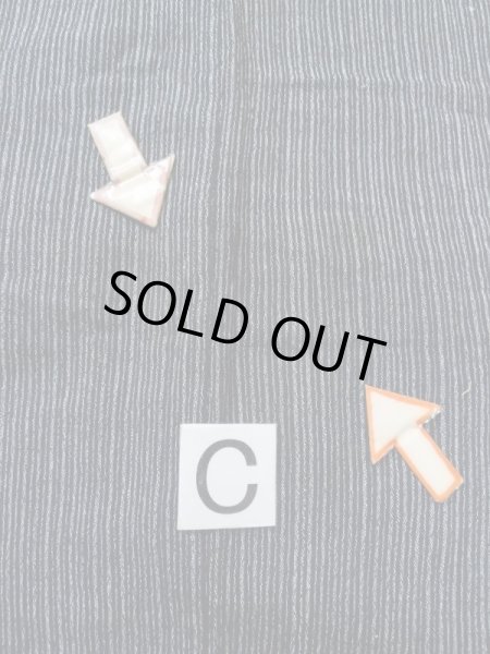 画像12: M0704O  単衣 男性用着物  シルク（正絹）   灰色, 抽象的模様 【中古】 【USED】 【リサイクル】 ★★★☆☆ (12)