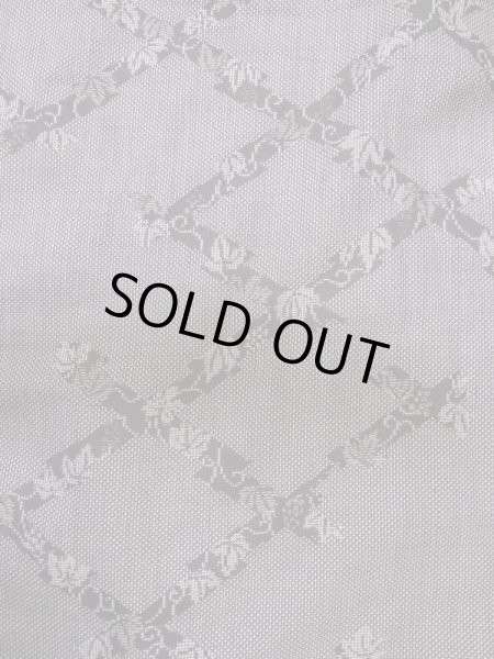 画像3: M0704T  単衣 女性用着物  シルク（正絹）   灰色, 葉 【中古】 【USED】 【リサイクル】 ★☆☆☆☆ (3)