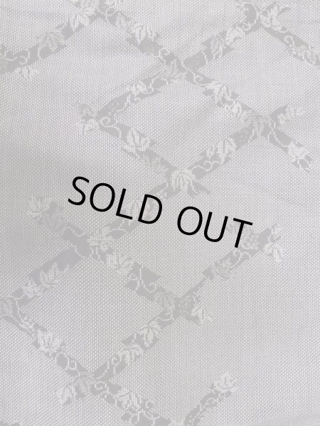 画像4: M0704T  単衣 女性用着物  シルク（正絹）   灰色, 葉 【中古】 【USED】 【リサイクル】 ★☆☆☆☆ (4)