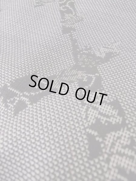 画像9: M0704T  単衣 女性用着物  シルク（正絹）   灰色, 葉 【中古】 【USED】 【リサイクル】 ★☆☆☆☆ (9)