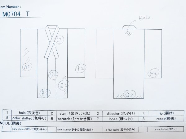 画像13: M0704T  単衣 女性用着物  シルク(正絹)   灰色, 葉 【中古】 【USED】 【リサイクル】 ★☆☆☆☆ (13)