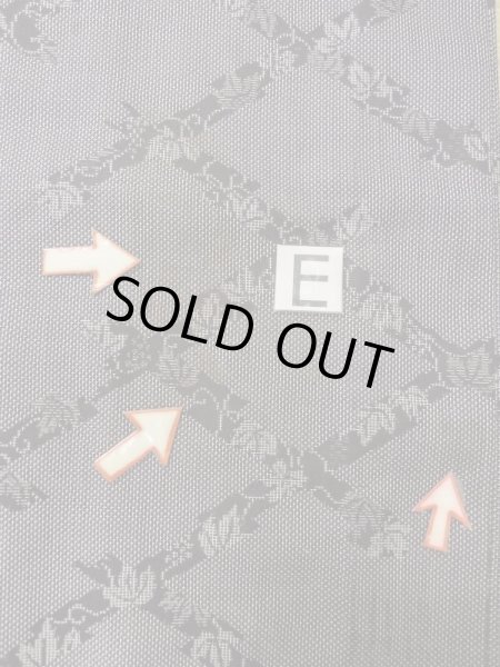 画像18: M0704T  単衣 女性用着物  シルク（正絹）   灰色, 葉 【中古】 【USED】 【リサイクル】 ★☆☆☆☆ (18)