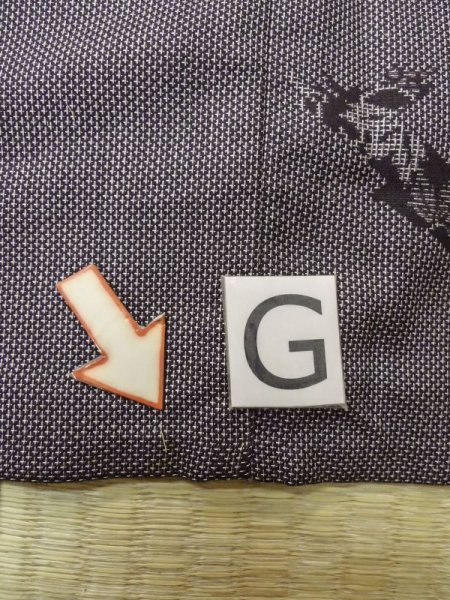 画像20: M0704T  単衣 女性用着物  シルク(正絹)   灰色, 葉 【中古】 【USED】 【リサイクル】 ★☆☆☆☆ (20)