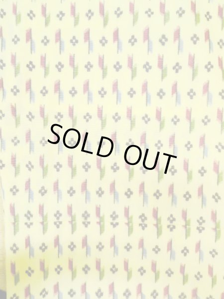 画像3: M0705C  単衣 女性用着物  化繊   黄色, 花 【中古】 【USED】 【リサイクル】 ★★☆☆☆ (3)