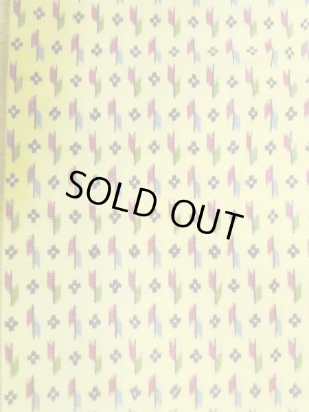 画像5: M0705C  単衣 女性用着物  化繊   黄色, 花 【中古】 【USED】 【リサイクル】 ★★☆☆☆ (5)