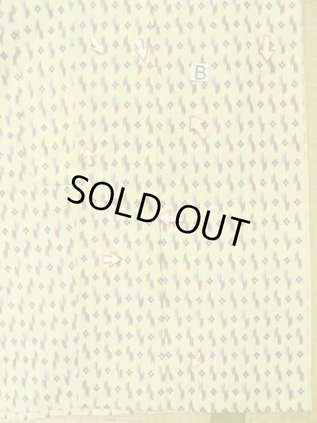 画像16: M0705C  単衣 女性用着物  化繊   黄色, 花 【中古】 【USED】 【リサイクル】 ★★☆☆☆ (16)