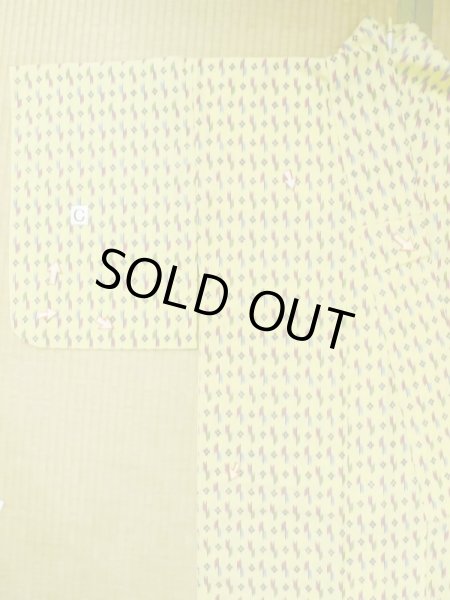 画像17: M0705C  単衣 女性用着物  化繊   黄色, 花 【中古】 【USED】 【リサイクル】 ★★☆☆☆ (17)