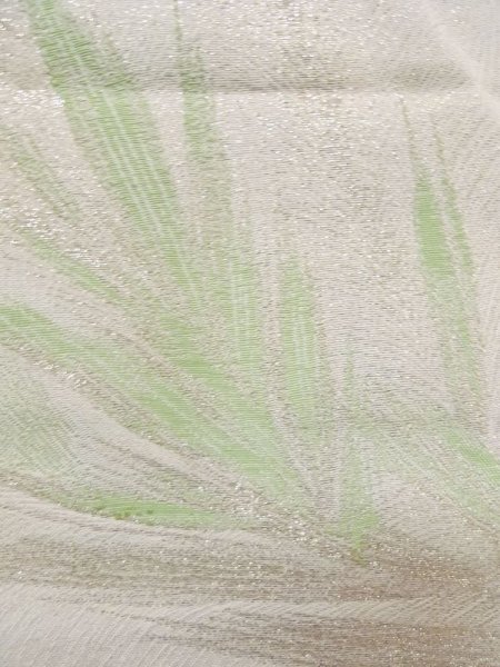 画像7: M0705D  織 女性用着物  シルク（正絹）  淡い 桃色, 草 薄い【中古】 【USED】 【リサイクル】 ★☆☆☆☆ (7)