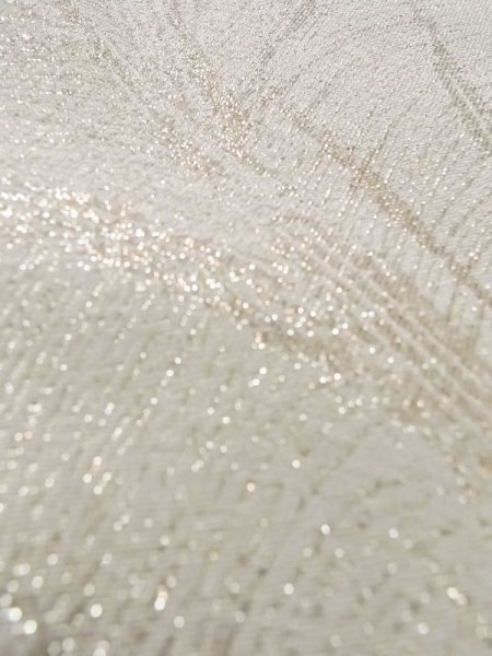 画像12: M0705D  織 女性用着物  シルク（正絹）  淡い 桃色, 草 薄い【中古】 【USED】 【リサイクル】 ★☆☆☆☆ (12)