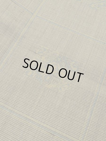 画像7: M0712G  単衣 女性用着物  ウール 深い 鮮やか 黄緑色, チェック柄 【中古】 【USED】 【リサイクル】 ★☆☆☆☆ (7)