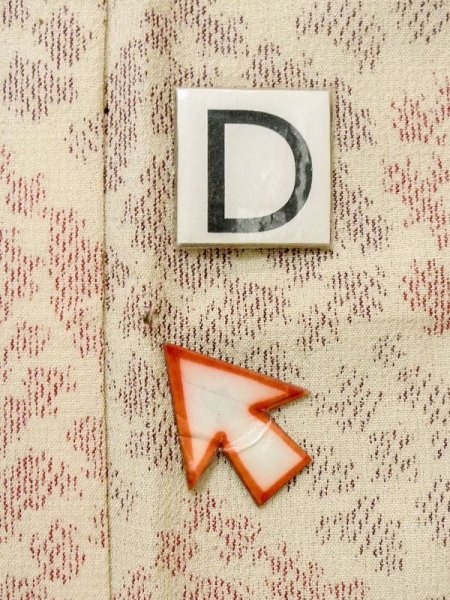 画像15: M0712P  単衣 女性用着物  ウール   アイボリー, 幾何学模様 【中古】 【USED】 【リサイクル】 ★☆☆☆☆ (15)