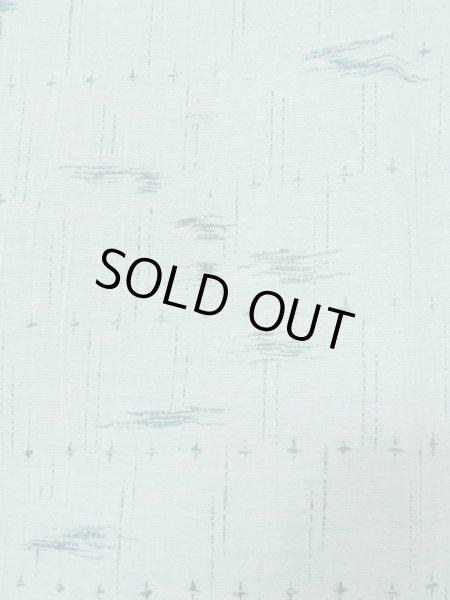 画像5: M0712Z  単衣 女性用着物  麻   水色, 抽象的模様 【中古】 【USED】 【リサイクル】 ★★★☆☆ (5)