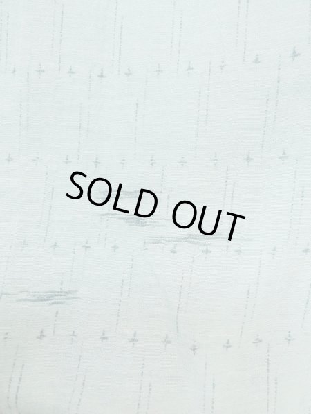 画像6: M0712Z  単衣 女性用着物  麻   水色, 抽象的模様 【中古】 【USED】 【リサイクル】 ★★★☆☆ (6)