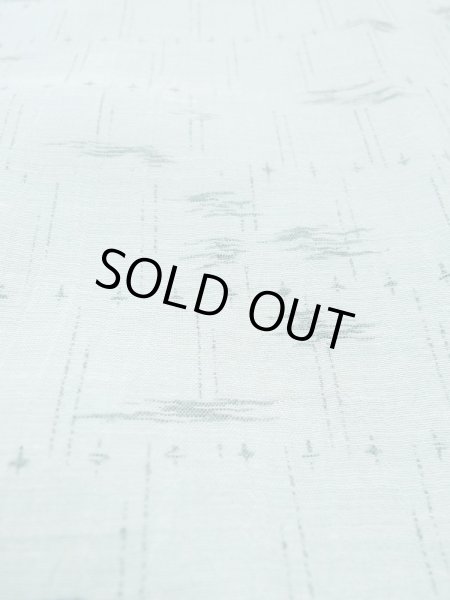 画像9: M0712Z  単衣 女性用着物  麻   水色, 抽象的模様 【中古】 【USED】 【リサイクル】 ★★★☆☆ (9)