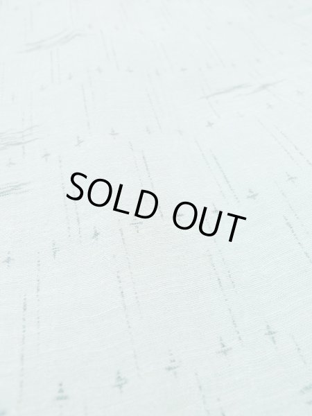 画像10: M0712Z  単衣 女性用着物  麻   水色, 抽象的模様 【中古】 【USED】 【リサイクル】 ★★★☆☆ (10)