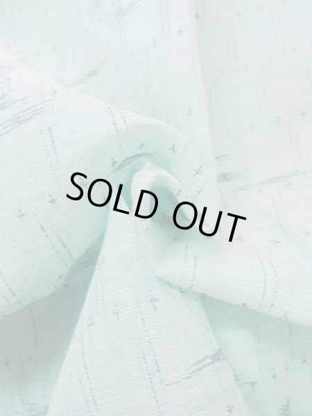 画像12: M0712Z  単衣 女性用着物  麻   水色, 抽象的模様 【中古】 【USED】 【リサイクル】 ★★★☆☆ (12)