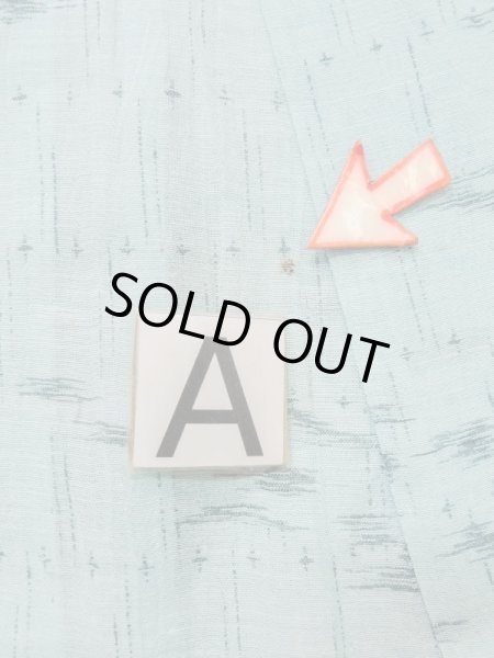 画像14: M0712Z  単衣 女性用着物  麻   水色, 抽象的模様 【中古】 【USED】 【リサイクル】 ★★★☆☆ (14)