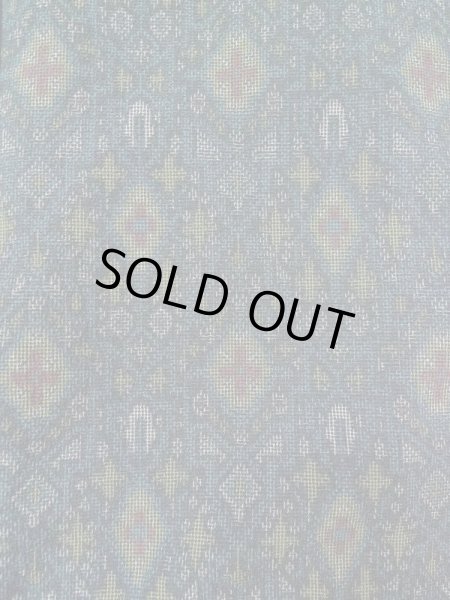 画像3: M0713A  塩沢紬 女性用着物  シルク（正絹）   マルチカラー, 十字 【中古】 【USED】 【リサイクル】 ★★★☆☆ (3)