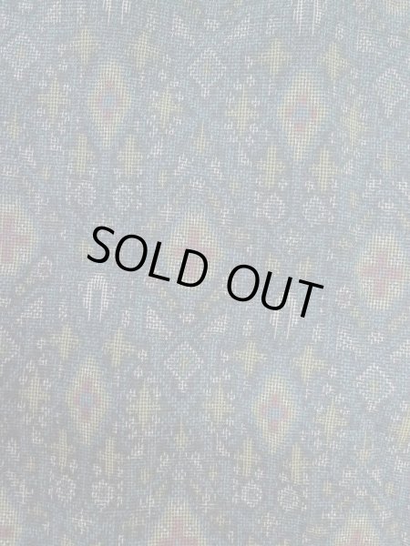 画像4: M0713A  塩沢紬 女性用着物  シルク（正絹）   マルチカラー, 十字 【中古】 【USED】 【リサイクル】 ★★★☆☆ (4)