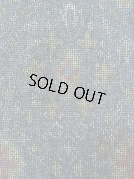 画像6: M0713A  塩沢紬 女性用着物  シルク（正絹）   マルチカラー, 十字 【中古】 【USED】 【リサイクル】 ★★★☆☆ (6)