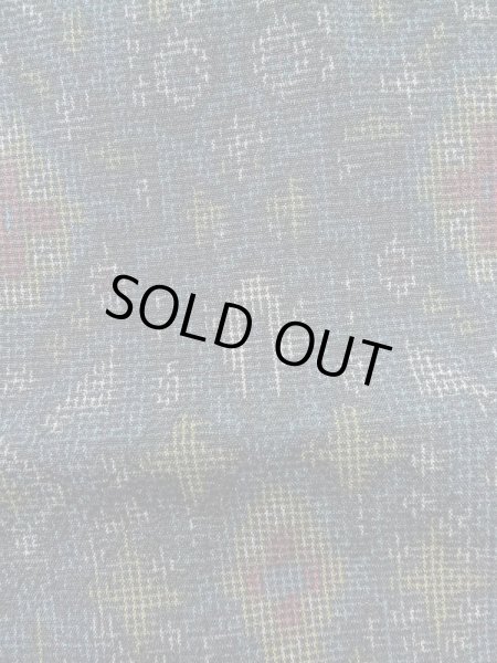 画像7: M0713A  塩沢紬 女性用着物  シルク（正絹）   マルチカラー, 十字 【中古】 【USED】 【リサイクル】 ★★★☆☆ (7)