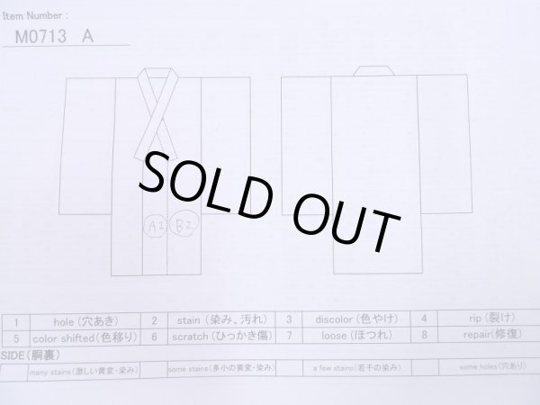 画像13: M0713A  塩沢紬 女性用着物  シルク（正絹）   マルチカラー, 十字 【中古】 【USED】 【リサイクル】 ★★★☆☆ (13)