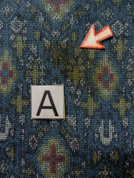 画像14: M0713A  塩沢紬 女性用着物  シルク(正絹)   マルチカラー, 十字 【中古】 【USED】 【リサイクル】 ★★★☆☆ (14)