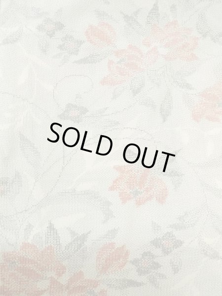 画像3: M0713C  単衣 女性用着物  シルク（正絹）  薄い 灰色, 花 【中古】 【USED】 【リサイクル】 ★★★☆☆ (3)