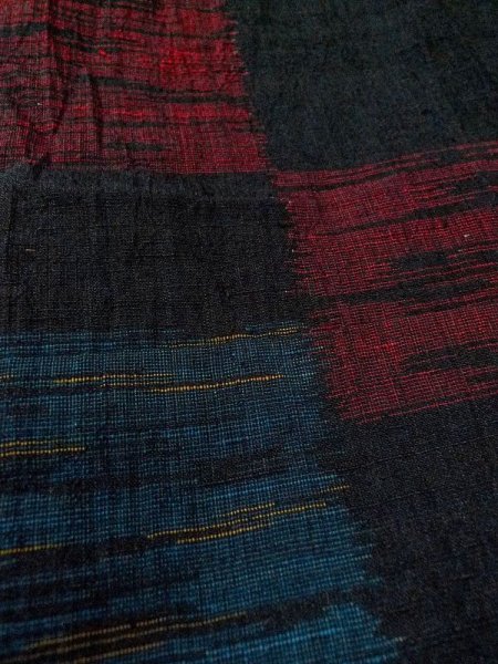 画像8: M0713D  単衣 女性用着物  シルク(正絹)   黒, 四角 【中古】 【USED】 【リサイクル】 ★★★☆☆ (8)