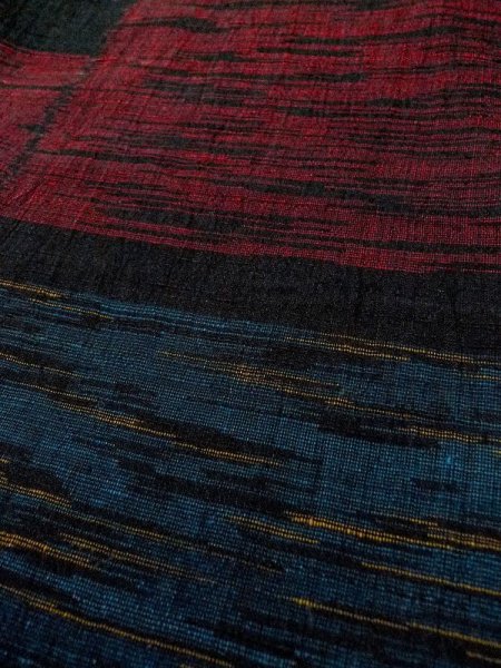 画像9: M0713D  単衣 女性用着物  シルク(正絹)   黒, 四角 【中古】 【USED】 【リサイクル】 ★★★☆☆ (9)