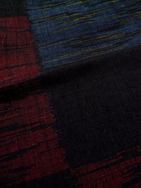 画像10: M0713D  単衣 女性用着物  シルク(正絹)   黒, 四角 【中古】 【USED】 【リサイクル】 ★★★☆☆ (10)