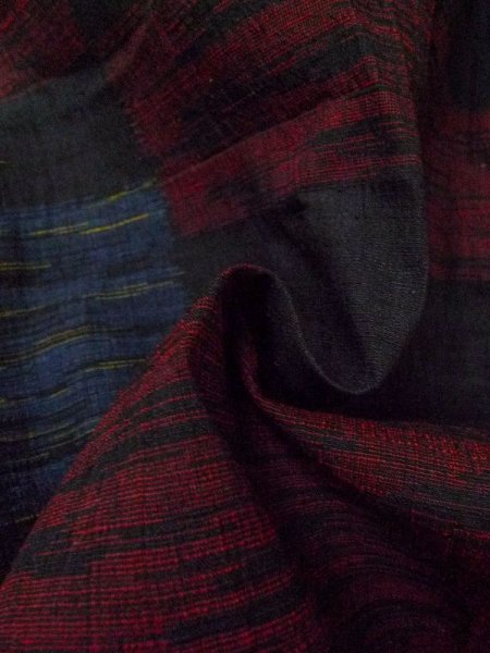 画像11: M0713D  単衣 女性用着物  シルク(正絹)   黒, 四角 【中古】 【USED】 【リサイクル】 ★★★☆☆ (11)