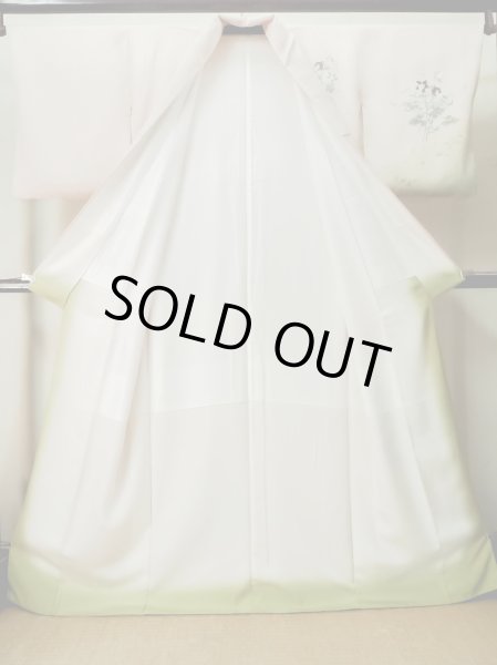 画像3: M0720C Mint  訪問着 女性用着物  シルク（正絹）  淡い 桃色, 花 【中古】 【USED】 【リサイクル】 ★★★★☆ (3)