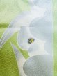 画像6: M0720D Mint  小紋 女性用着物  シルク（正絹）  光沢のある 黄緑色, 花 【中古】 【USED】 【リサイクル】 ★★★★☆ (6)