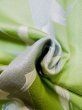 画像11: M0720D Mint  小紋 女性用着物  シルク（正絹）  光沢のある 黄緑色, 花 【中古】 【USED】 【リサイクル】 ★★★★☆ (11)