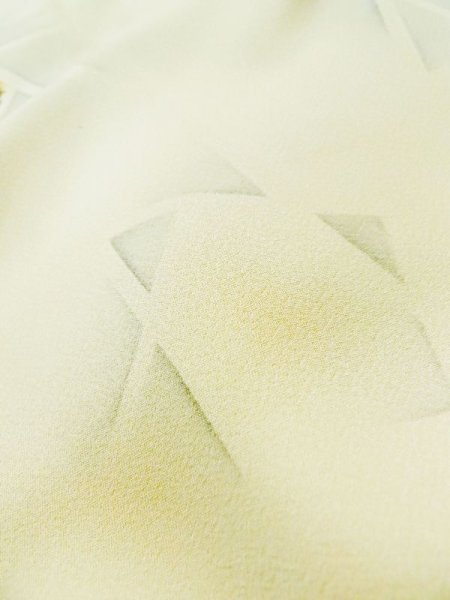 画像11: M0720E  小紋 女性用着物  シルク(正絹)   オフ ホワイト, 花 【中古】 【USED】 【リサイクル】 ★★☆☆☆ (11)